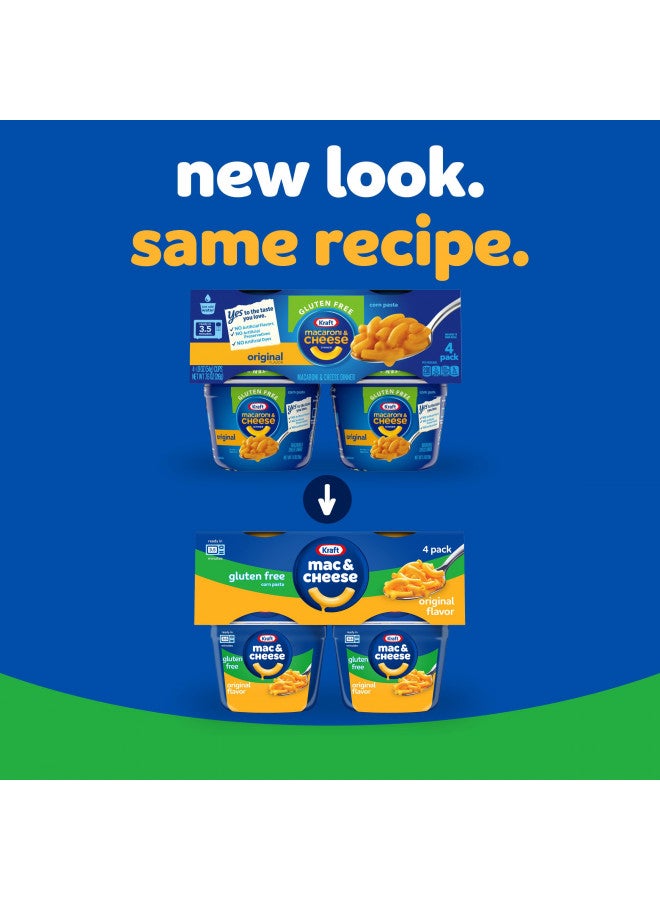 Kraft Kraft Gluten Free Original Mac & Cheese Macaroni and Cheese Dinner, 4 ct Pack, 1.9 oz Cups - Image 2
