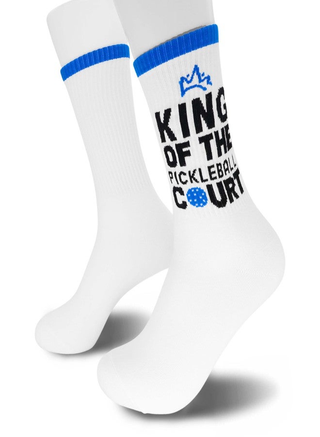 SSQBZU Pickleball Themed Socks, ‘King of The Pickleball Court’, Pickleball Gifts for Men, Pickleball Players, Pickleball Lovers, Friends, Novelty Socks, Pickleball Player Outfits for Men, Birthday.(106) - Image 2