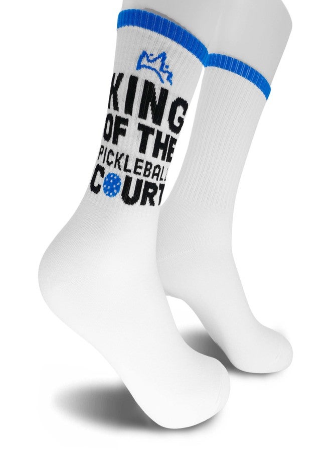SSQBZU Pickleball Themed Socks, ‘King of The Pickleball Court’, Pickleball Gifts for Men, Pickleball Players, Pickleball Lovers, Friends, Novelty Socks, Pickleball Player Outfits for Men, Birthday.(106) - Image 4