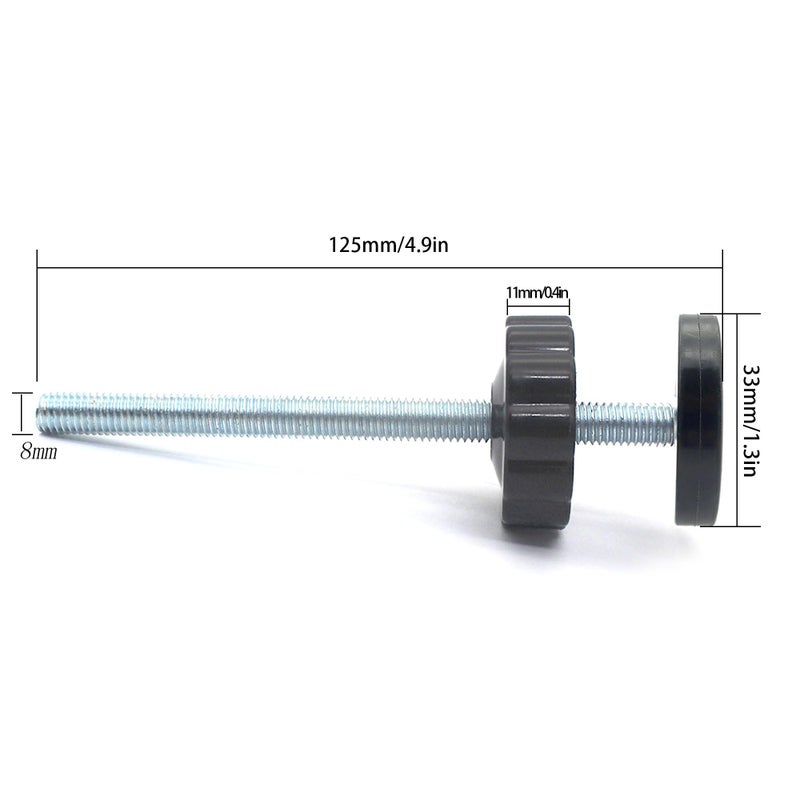 vmaisi Baby Gate Extender Extention-4 Pack Baby and Pet Safety Stair Gate Threaded Spindle Rods Replacement Parts Bundle with Wall Protector (Round-Black-4 Pack) - Image 1