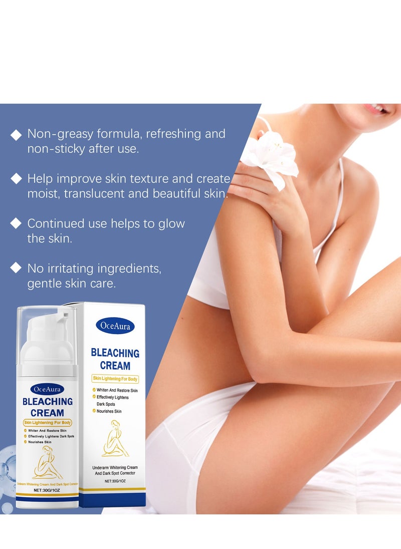 Skin Lightening Cream for Intimate Areas – Vitamin C Dark Spot Remover for Underarms, Knees, Elbows & Bikini Line 30g