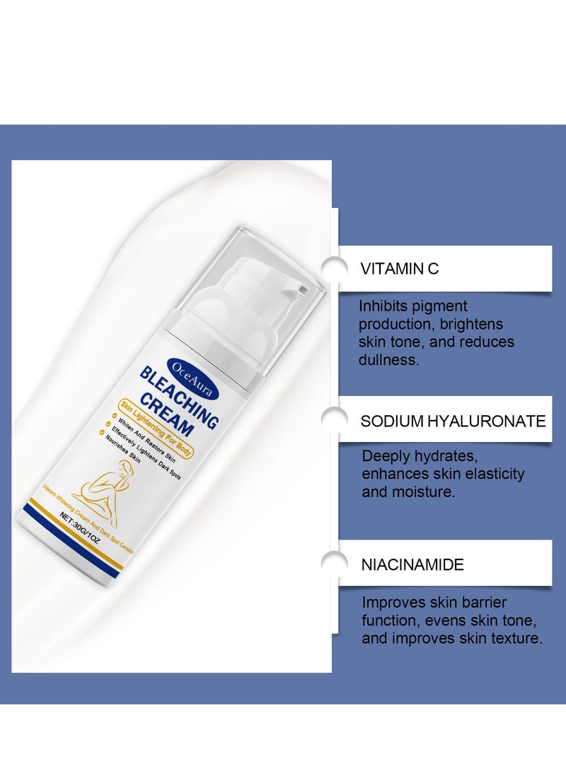Skin Lightening Cream for Intimate Areas – Vitamin C Dark Spot Remover for Underarms, Knees, Elbows & Bikini Line 30g
