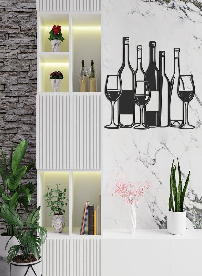 ليفيدي لوحة جدارية فنية من LEIFIDE لتزيين المطبخ والبار، مصنوعة من المعدن، بتصميم زجاجة نبيذ إيطالي، مقاس 14.96 × 11.18 بوصة، مناسبة للمنزل والمطعم. - Image 4