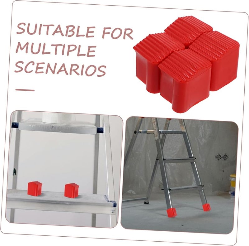 4Pcs Ladder Foot Covers Non Slip Protector Replacement Pads Enhanced Stability Floor Protection - Image 4