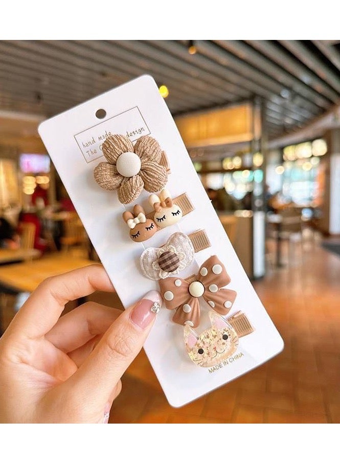 Tok Mangak for children, a bright and soft mix, a cartoon with 5 toks in the most beautiful colors (purple - brown - pink - fuchsia - yellow - green - beige) to give your girl's hair a touch of beauty every day - Image 3