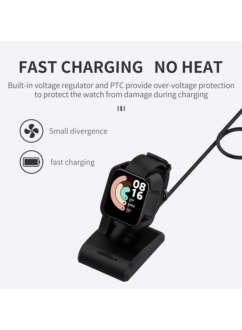 Stand Charger for Xiaomi Watch Mi Watch Lite Global Version and for Redmi Watch Charging Stand Fast Charge Stable Performance Compact Design for Travel Car Home Use 3.3ft - Image 2