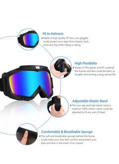 Generic Dirt Bike Goggles Motorcycle ATV Riding Ski Windproof Glasses Racing Helmet for Adults Men Women Youth Kids 2 Pack  - Image 5
