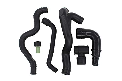 NewYall Engine Crankcase Breather Pipe Hose Tube Kit for Audi TT 18L 20002002 TT Quattro 18L 20002002 VW Golf 18L 20002002 Jetta 18L 20022003 Jetta GLS 18L 20002001 - Image 1