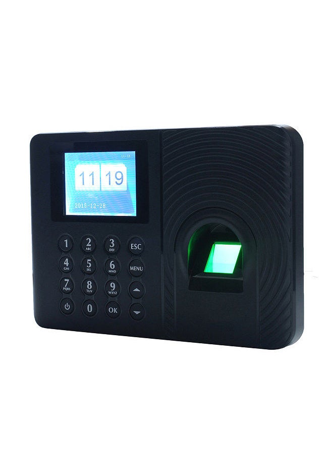 Generic - Intelligent Biometric Fingerprint Password Attendance Machine Employee Checking-in Recorder 2.4 inch TFT LCD Screen DC 5V Time Attendance Clock - Image 1