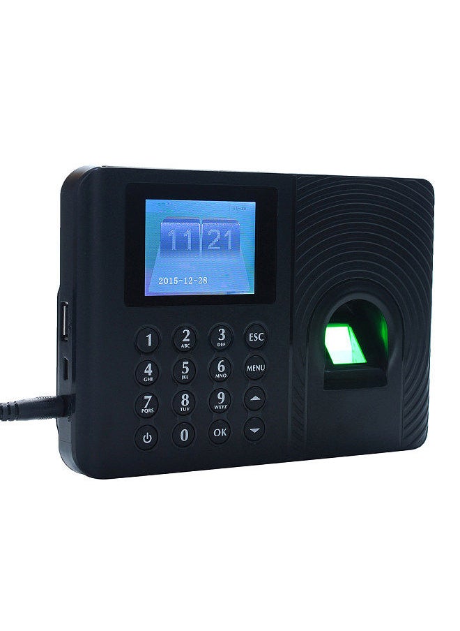 Generic - Intelligent Biometric Fingerprint Password Attendance Machine Employee Checking-in Recorder 2.4 inch TFT LCD Screen DC 5V Time Attendance Clock - Image 1