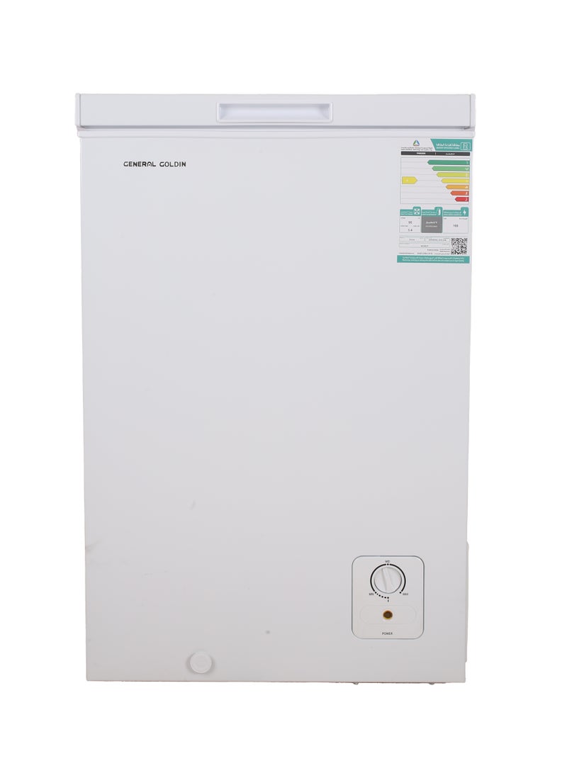 جنرال جولدن ثلاجة جنرال جولدين 95 لتر 3.4 قدم مكعب، ضاغط عالي الجودة بدون ضوضاء، سعة قصوى، سهلة النقل، لون أبيض - Image 1