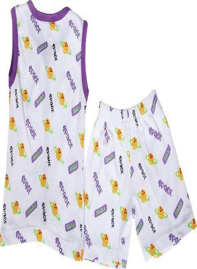 Shera Regular Fit Pure Cotton Skin Friendly T-Shirt Combo for Baby 12-18 M(Combo of Sleeveless & Half Sleeve in Purple Color) - Image 5