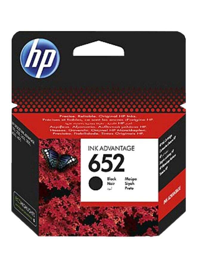 HP خرطوشة حبر أصلية أدفانتج طراز 652 أسود - Image 1