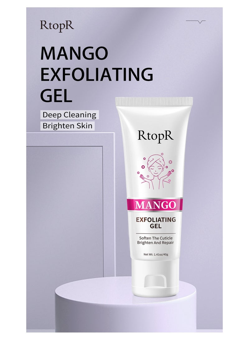 آر توب آر 40 جرام كريم تقشير المانجو تنظيف عميق مغذي وترطيب الوجه مقشر التقشير جل منتج العناية بالبشرة - Image 1
