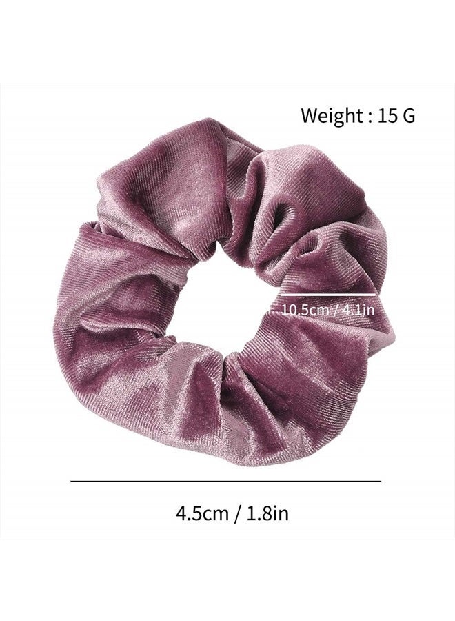 Ivyu Velvet Scrunchies Hair Ties Women - 6 Pack Big Vsco Girl Stuff Scrunchy for Hair Scrunchie Holder Elastic Bands With Zipper Pocket Gift For Friends - Image 5