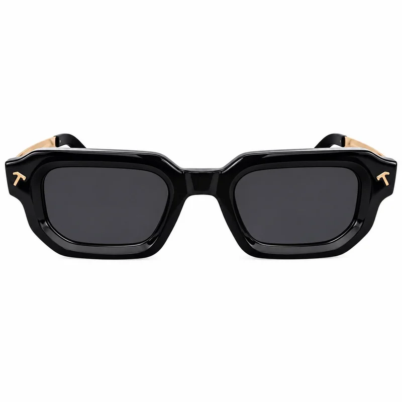 ثوجفيت نظارات شمسية مربعة للرجال - عدسات TAC مستقطبة (Polarized) للصيد والقيادة - حماية UV400 - إطار أزرق عصري مع تفاصيل فضية.