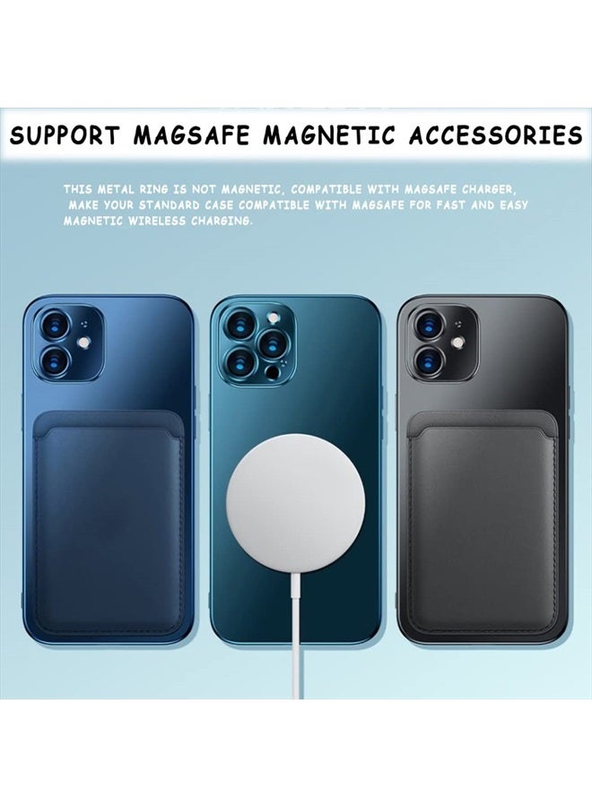 IOUALEY 8 Pack Universal Metal Rings Sticker Compatible for Magsafe Magnetic Wireless Charger iPhone 13 12 Pro Mini Max Samsung Galaxy, Ultra-Thin Car Charger Conversion Accessories, Black - Image 5