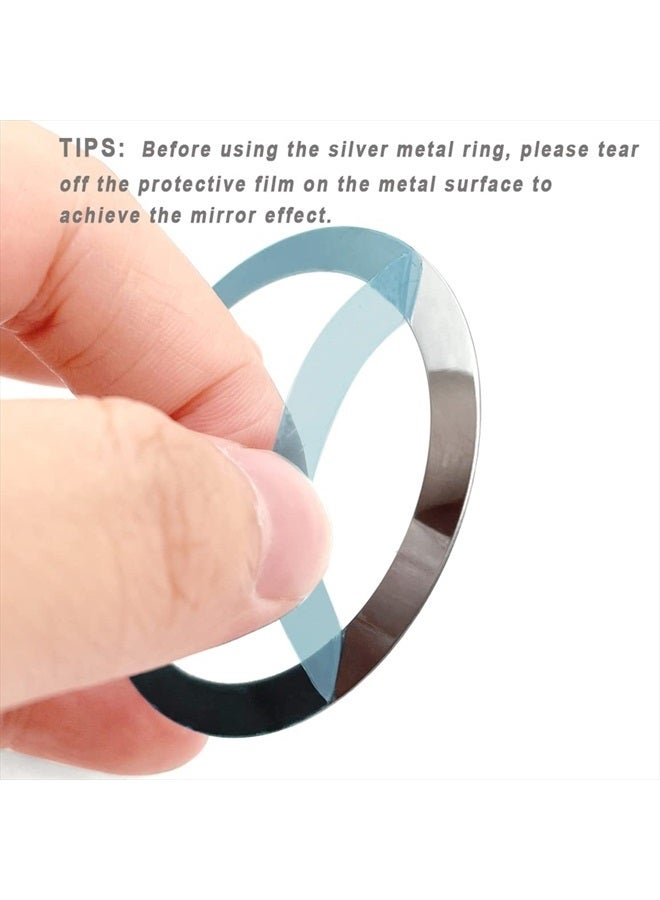 IOUALEY 8 Pack Universal Metal Rings Sticker Compatible for Magsafe Magnetic Wireless Charger iPhone 13 12 Pro Mini Max Samsung Galaxy, Ultra-Thin Car Charger Conversion Accessories, Black - Image 3