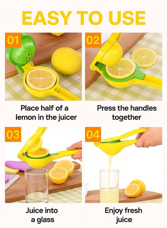 OCHI Heavy Duty Lemon Lime Squeezer – Manual Citrus Juicer Press, No Pulp or Seeds, Premium Metal Handheld Tool, Dishwasher Safe, Ideal for Lemons, Limes & More - Image 4