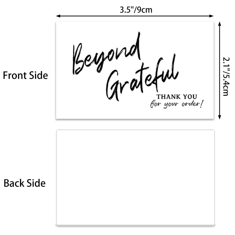 SCORYULE 300PCS Thank You For Supporting My Business Cards, 6 Styles-2" x 3.5" Small Customer Appreciation Card for Shop, Online Retailers, Business Supplies and Local Stores - Image 3