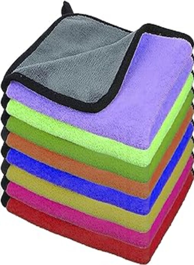 Bigest size of Car drying towel, 6 microfiber towels, super absorbent cleaning towel for car, windows, screen and kitchen, 40x60 cm 6 different towels