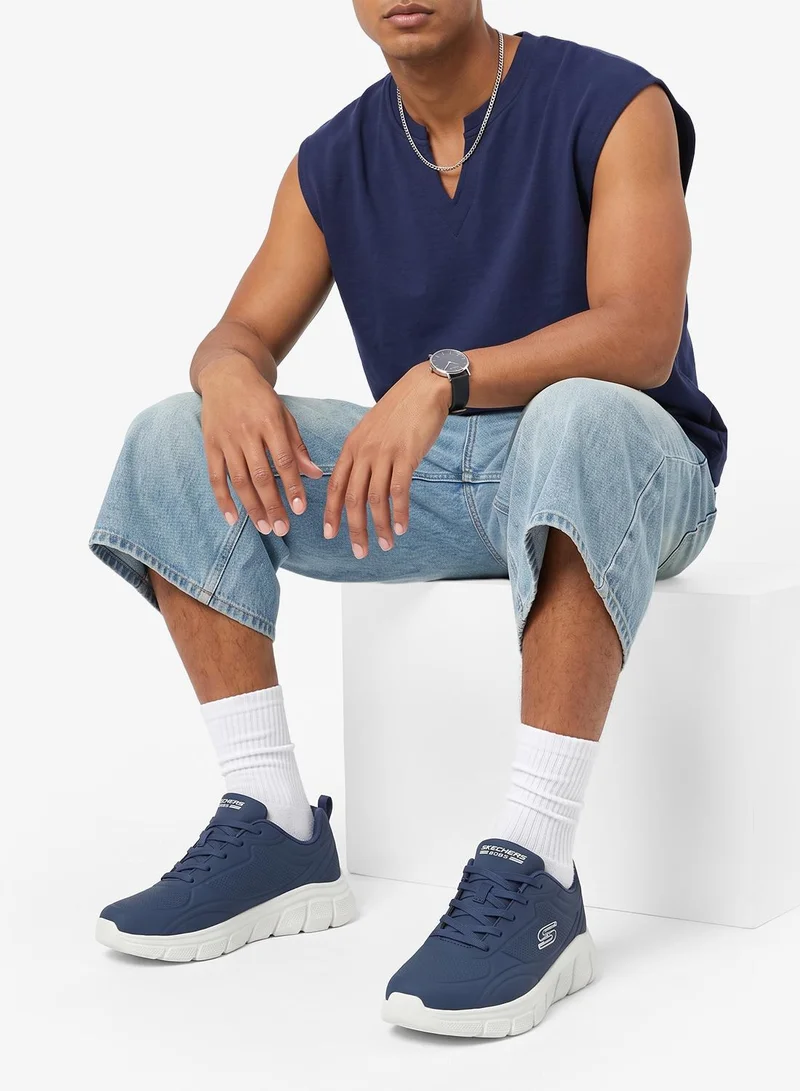 Skechers NAVY PU Bobs B Flex for Men | Best Price UAE