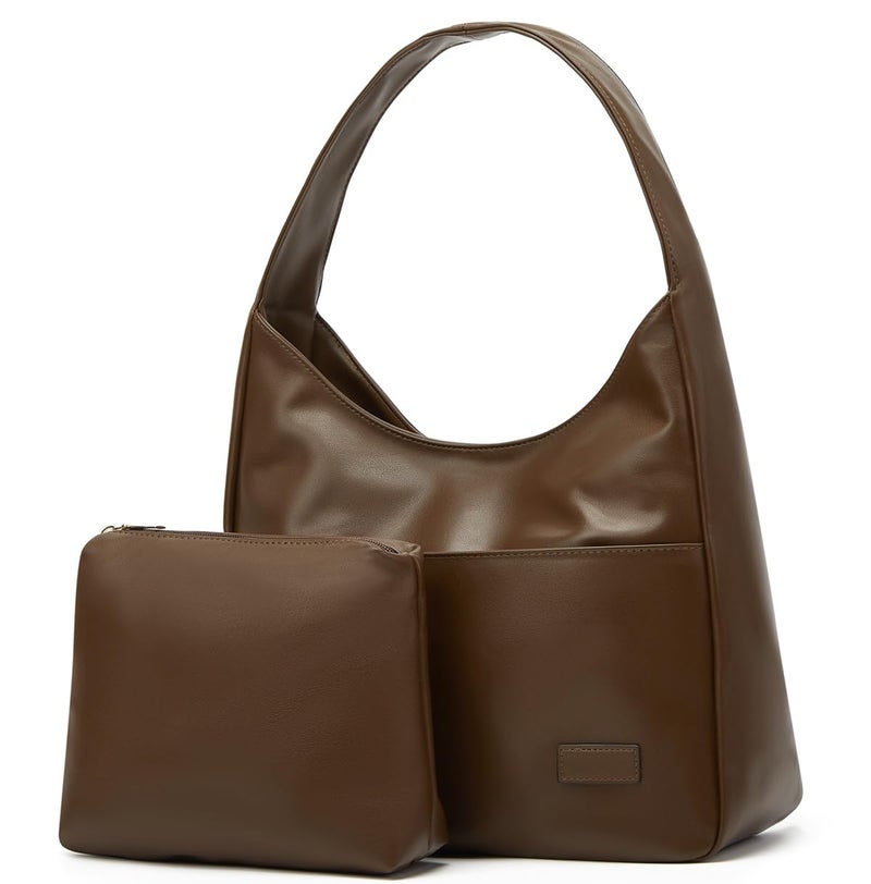 Pocadri Women Tote Handbags Chic Vegan Leather Tote Bag Purse Stylish Casual Trendy Large Soft Shoulder Bag - Image 1