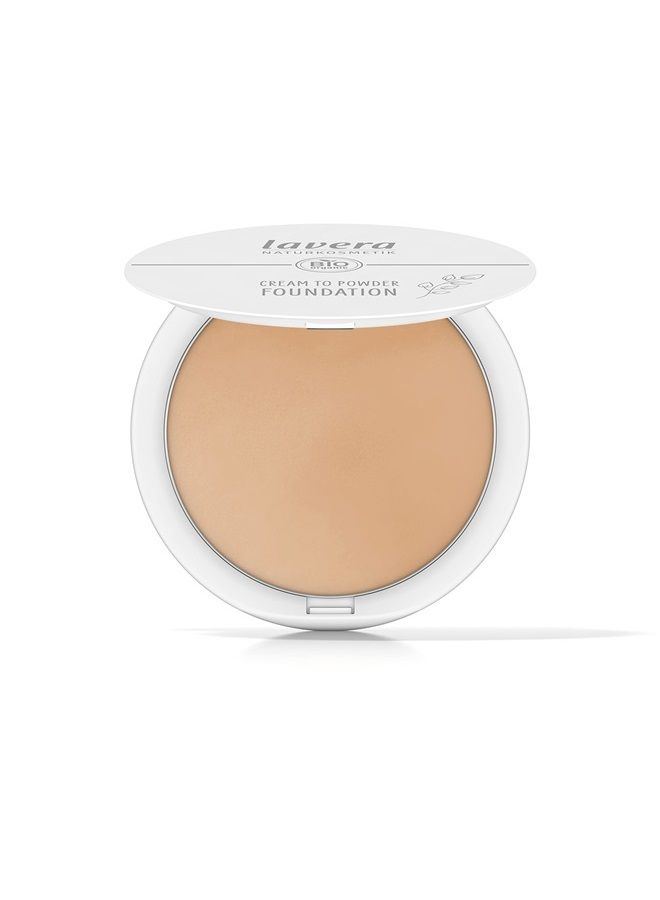 lavera Cream to Powder Foundation -Tanned 02- nude - Bio-Mandelöl & Vitamin E - Vegan - feuchtigkeitsspendend - Intensive Deckkraft (1 X 10,5g) - Image 1