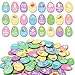DTOFOOT 100 PCS Easter Egg Fillers Wooden Easter Egg Tokens with 25 Different Designs Easter Prizes Stuffers Coins for Family Easter Egg Hunt Activities Party Favor Supplies - Image 2