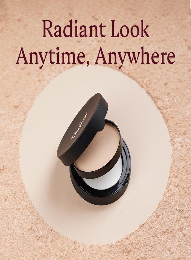 Dazller Epic Finish Compact Powder, Natural Matte, Buildable, Oil Control, With Vitamin E, For all Skin Types (Dusky 02) - 12g - Image 4