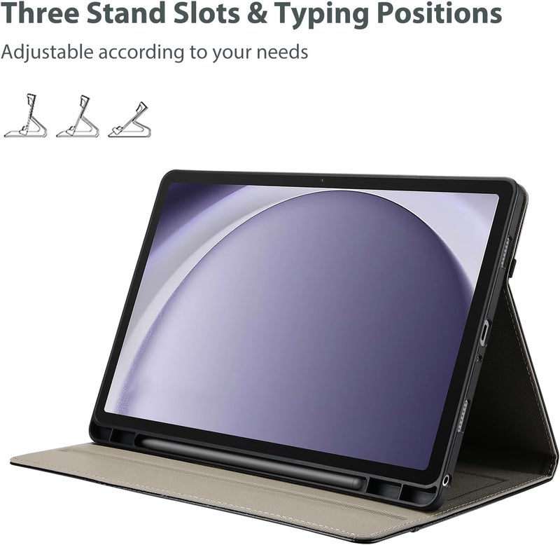 Procases For Galaxy Tab A9 Plus 11 Inch Case Model Sm-X210 X215 X216B , Premium Pu Leather Protective Cover Stand Folio Case With Strap For 2023 Release Galaxy Tab A9+ Tablet 11" -Black - Image 3