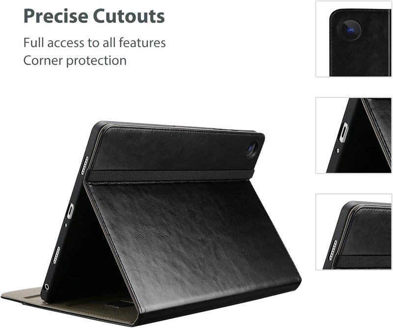Procases For Galaxy Tab A9 Plus 11 Inch Case Model Sm-X210 X215 X216B , Premium Pu Leather Protective Cover Stand Folio Case With Strap For 2023 Release Galaxy Tab A9+ Tablet 11" -Black - Image 4