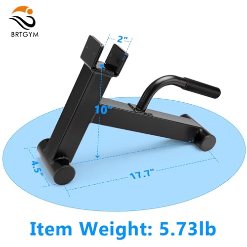 BRTGYM Deadlift Jack Barbell Stand,Carbon Steel Made,Easily Load and Unload 600lb Barbell Plates for Deadlift Exercise, Weight Training, Home Gym (Black Powder Coated) - Image 2