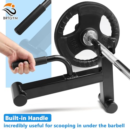 BRTGYM Deadlift Jack Barbell Stand,Carbon Steel Made,Easily Load and Unload 600lb Barbell Plates for Deadlift Exercise, Weight Training, Home Gym (Black Powder Coated) - Image 4