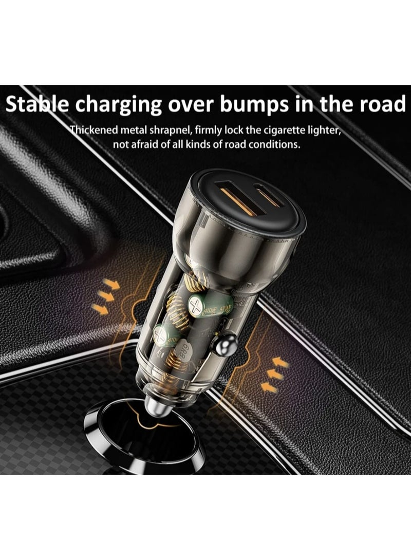 30W USB car charger with 20W PD port - Image 2