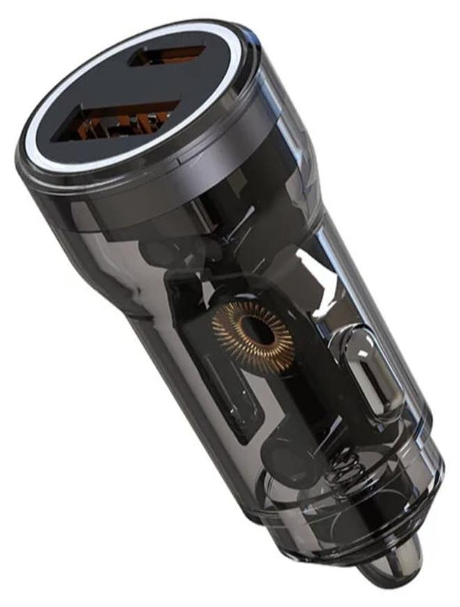 30W USB car charger with 20W PD port - Image 1