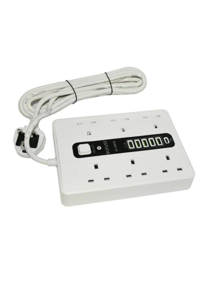 Sopany SY-U8876 Power Strip – 6 Sockets + 5 USB + 1 PD, 2500W Max - Image 3