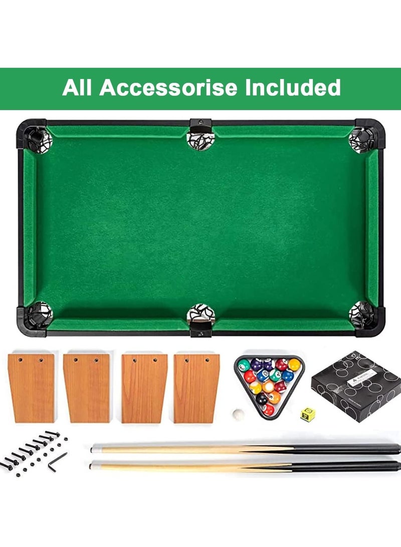 Generic Green Mini Pool Table, Billiard Tables includes 21 Billiards Equipment Accessories, Game Table for Kids and Adults  - Image 3