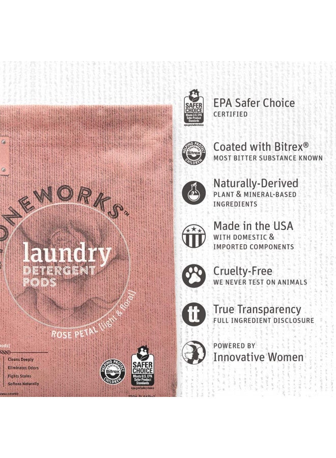Grab Green Stoneworks Natural Laundry Detergent Powder Pods, Rose Petal, 50 loads - Image 4