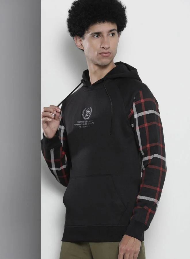 The Indian Garage Co Men Regular Fit Solid Round Neck Full Sleeves Sweatshirt