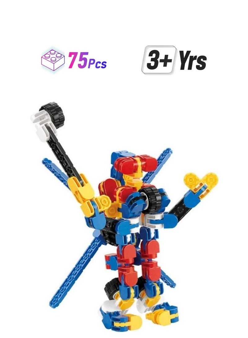 NIBEMINENT ARK0740 75-Piece Transformable Construction Building Block Set 3+ Years  - Image 1