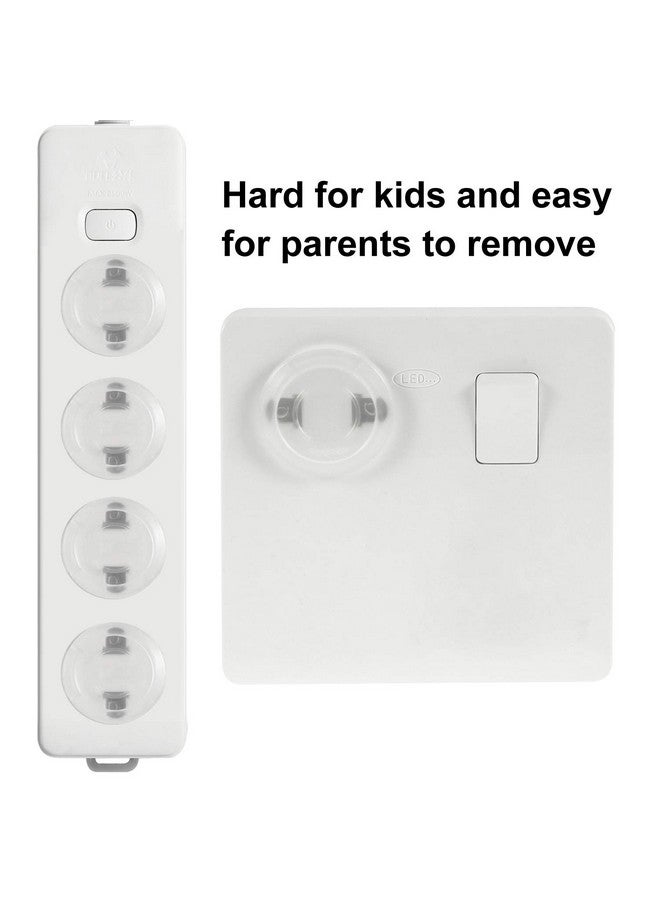 PandaEar Outlet Plug Covers(52 Pack) Clear Child Proof Electrical Protector Safety Caps with Adult Easy Release Concave Design - Image 5