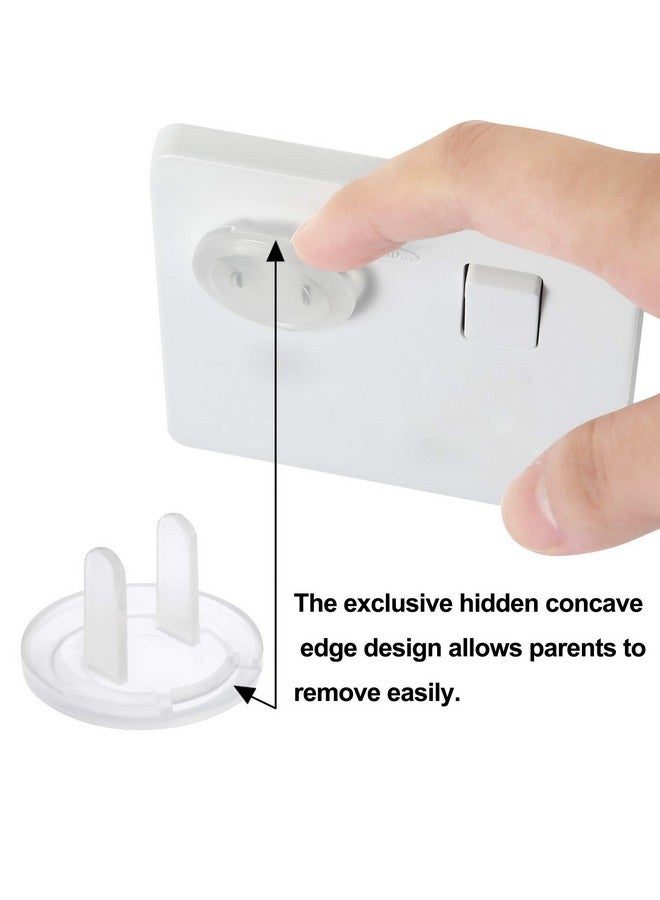 PandaEar Outlet Plug Covers(52 Pack) Clear Child Proof Electrical Protector Safety Caps with Adult Easy Release Concave Design - Image 4