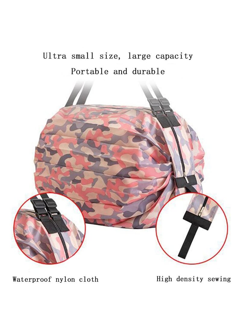 Excefore Reusable Shopping Bags, 2 PCS Large Capacity Reusable Grocery Bags, Portable Foldable Grocery Storage Tote, Waterproof Oxford Cloth Duffle for Shop for Daily Commuting, Shopping, Camping, Traver  - Image 2