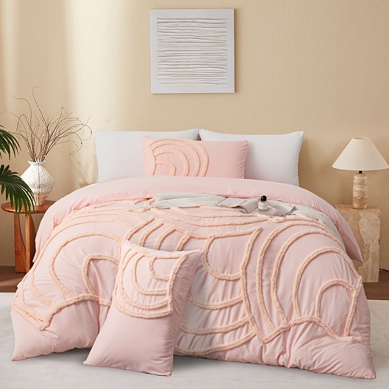 2pcs/3pcs Tufted Nordic Bohemian Style Bedding, Modern Minimalist Soft and Comfortable Bedding, Duvet Cover Set with Zipper (Includes 1 Duvet Cover and 1 Pillowcase/2 Pillowcases). Available in Multiple Colors and Sizes, a Suitable Gift for Family - Image 5