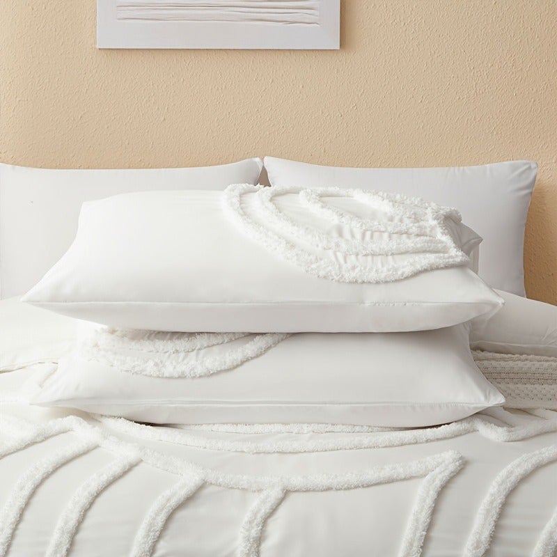 2pcs/3pcs Tufted Nordic Bohemian Style Bedding, Modern Minimalist Soft and Comfortable Bedding, Duvet Cover Set with Zipper (Includes 1 Duvet Cover and 1 Pillowcase/2 Pillowcases). Available in Multiple Colors and Sizes, a Suitable Gift for Family - Image 4