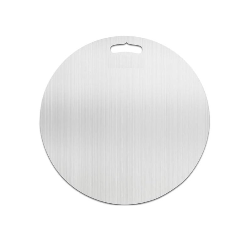 MEDALLIX Premium Round Stainless Steel Chopping Board | Durable, Unbreakable & Easy-to-Clean Cutting Board for Vegetables, Meat, Fish, Fruits | Heavy Duty Kitchen Essential - Image 5