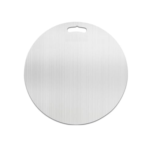 MEDALLIX Premium Round Stainless Steel Chopping Board | Durable, Unbreakable & Easy-to-Clean Cutting Board for Vegetables, Meat, Fish, Fruits | Heavy Duty Kitchen Essential - Image 1