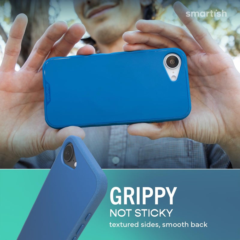 SmartishÂ® iPhone 16e MagSafe Case - Gripmunk Magnetic Slim Case [Lightweight + Protective] Thin Grip Cover with Microfiber Lining for Apple iPhone 16e 2025 - Blues on The Green - Image 4