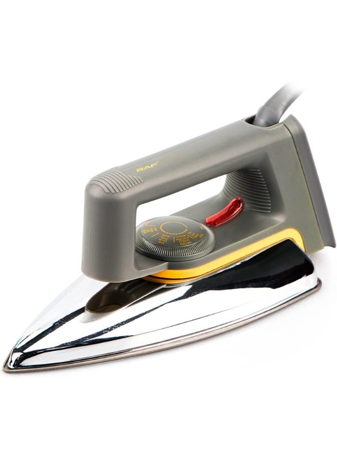 MANAM TRADING Electric Dry Iron| Light-Weight Iron Box with Light Indicator| Golden Sole Plate and Temperature Setting Dial with Automatic Cut-Off| 2 Years Warranty 1600 W  Black - Image 1